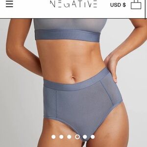 NWT Negative high waisted brief, color: slate